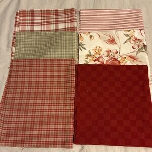 Keepsake Quilting Vintage Chic Medley 6 Fat Quarters Cotton Fabric Bundle Red